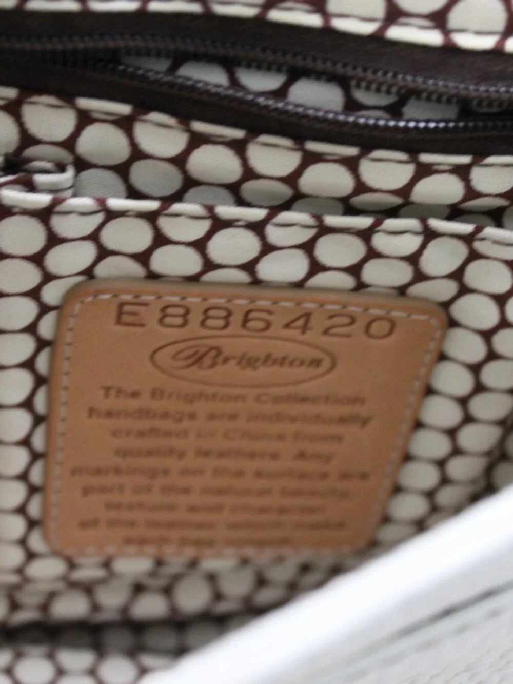 Brighton Ivory & Cognac Heritage Satchel Bag E856589 - Embossed Leather ✨